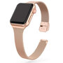 Milanaise Slim Fit Armband - Champagner Gold - Geeignet f&uuml;r Apple Watch 44mm / 45mm / 46mm / 49mm