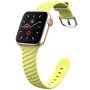 Silikonarmband &#039;Twist&#039; - Gelb - Geeignet f&uuml;r Apple Watch 38mm / 40mm / 41mm / 42mm