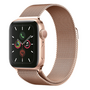 Milanaise Edelstahlband - Champagner Gold - Geeignet f&uuml;r Apple Watch 38mm / 40mm / 41mm / 42mm