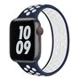 Solo Loop Sportband - Gr&ouml;&szlig;e: S - Blau + Wei&szlig; - Geeignet f&uuml;r Apple Watch 38mm / 40mm / 41mm / 42mm