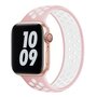 Solo Loop Sportband - Gr&ouml;&szlig;e: S - Rosa + Wei&szlig; - Geeignet f&uuml;r Apple Watch 38mm / 40mm / 41mm / 42mm