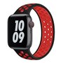 Solo Loop Sportband - Gr&ouml;&szlig;e: S - Schwarz + Rot - Geeignet f&uuml;r Apple Watch 38mm / 40mm / 41mm / 42mm