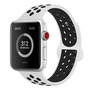 Sportarmband - Gr&ouml;&szlig;e: S/M - Wei&szlig; + Schwarz - Geeignet f&uuml;r Apple Watch 38mm / 40mm / 41mm / 42mm