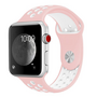 Sportarmband - Gr&ouml;&szlig;e: S/M - Rosa + Wei&szlig; - Geeignet f&uuml;r Apple Watch 38mm / 40mm / 41mm / 42mm