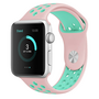 Sportarmband - Gr&ouml;&szlig;e: S/M - Pink + Gr&uuml;n - Geeignet f&uuml;r Apple Watch 38mm / 40mm / 41mm / 42mm