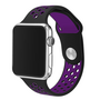 Sportarmband - Gr&ouml;&szlig;e: M/L - Lila + Schwarz - Geeignet f&uuml;r Apple Watch 38mm / 40mm / 41mm / 42mm