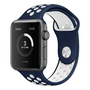 Sportarmband - Gr&ouml;&szlig;e: M/L - Blau + Wei&szlig; - Geeignet f&uuml;r Apple Watch 38mm / 40mm / 41mm