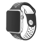 Sportarmband - Gr&ouml;&szlig;e: M/L - Schwarz + Wei&szlig; - Geeignet f&uuml;r Apple Watch 44mm / 45mm / 46mm / 49mm