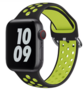 Silikon-Sportband mit Schnalle - Schwarz + Gelb - Geeignet f&uuml;r Apple Watch 38mm / 40mm / 41mm / 42mm