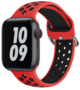 Silikon-Sportband mit Schnalle - Rot + Schwarz - Geeignet f&uuml;r Apple Watch 38mm / 40mm / 41mm / 42mm