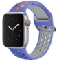 Silikon-Sportband mit Schnalle - Hellviolett + Multicolour - Passend f&uuml;r Apple Watch 38mm / 40mm / 41mm / 42mm