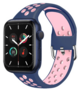 Silikon-Sportband mit Schnalle - Blau Lila + Rosa - Geeignet f&uuml;r Apple Watch 38mm / 40mm / 41mm / 42mm