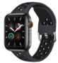 Silikon-Sportband mit Schnalle - Schwarz - Geeignet f&uuml;r Apple Watch 44mm / 45mm / 46mm / 49mm