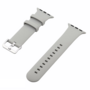 Gummi-Sportarmband mit Schnalle - Grau - Geeignet f&uuml;r Apple Watch 44mm / 45mm / 46mm / 49mm