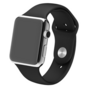 Gummi-Sportband - Schwarz - Geeignet f&uuml;r Apple Watch 38mm / 40mm / 41mm / 42mm