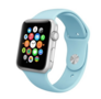 Gummi-Sportband - Babyblau - Geeignet f&uuml;r Apple Watch 38mm / 40mm / 41mm / 42mm