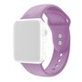 Silikon-Sportband - Hellviolett - Doppeldruckknopf-Verschluss - Passend f&uuml;r Apple Watch 38mm / 40mm / 41mm / 42mm