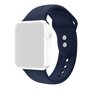 Silikon-Sportband - Dunkelblau - Doppelter Schnappverschluss - Geeignet f&uuml;r Apple Watch 38mm / 40mm / 41mm / 42mm