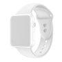 Silikon-Sportband - Wei&szlig; - Doppelter Druckknopfverschluss - Geeignet f&uuml;r Apple Watch 38mm / 40mm / 41mm / 42mm