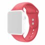 Silikon-Sportband - Korallenrot - Doppeldruckknopf-Verschluss - Passend f&uuml;r Apple Watch 44mm / 45mm / 46mm / 49mm