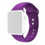 Silikon-Sportband - Lila - Doppeldruckknopf-Verschluss - Geeignet f&uuml;r Apple Watch 44mm / 45mm / 46mm / 49mm