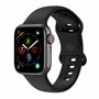 Silikon-Sportband - Schwarz - Gr&ouml;&szlig;e: M/L - Geeignet f&uuml;r Apple Watch 38mm / 40mm / 41mm / 42mm