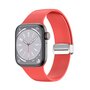 Silikonarmband - Faltschlie&szlig;e - Rot - Geeignet f&uuml;r Apple Watch 38mm / 40mm / 41mm / 42mm