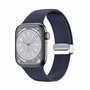 Silikonarmband - Faltschlie&szlig;e - Dunkelblau - Geeignet f&uuml;r Apple Watch 44mm / 45mm / 46mm / 49mm