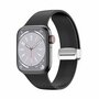 Silikonarmband - Faltschlie&szlig;e - Schwarz - Geeignet f&uuml;r Apple Watch 44mm / 45mm / 46mm / 49mm