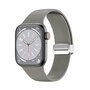 Silikonarmband - Faltschlie&szlig;e - Grau - Geeignet f&uuml;r Apple Watch 44mm / 45mm / 46mm / 49mm