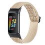 FitBit Charge 5 &amp; 6 Elastisches Solo-Schleifen-Nylonband - Beige