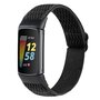 FitBit Charge 5 &amp; 6 Elastisches Solo-Schleifen-Nylonband - Schwarz