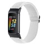 FitBit Charge 5 &amp; 6 Elastisches Solo-Schleifen-Nylonband - Wei&szlig;