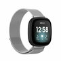 Fitbit Versa 3/4 &amp; Sense 1/2 milanaise Armband - Small - Silber