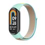 Sport Loop Nylon armband - T&uuml;rkis mit Sandfarbe - Xiaomi Smart band 8