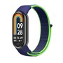 Sport Loop Nylon armband - Dunkelblau mit Gr&uuml;n - Xiaomi Smart band 8