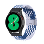 Geflochtenes Nylonband - Blau / Wei&szlig; - Xiaomi Mi Watch / Xiaomi Watch S1 / S1 Pro / S1 Active / Watch S2