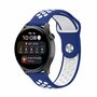 Sport Edition Silikonband - Blau + Wei&szlig; - Huawei Watch GT 2 / GT 3 / GT 4 - 46mm