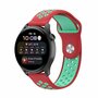 Sport Edition Silikonband - Rot + Mintgr&uuml;n - Huawei Watch GT 2 / GT 3 / GT 4 - 46mm