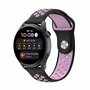 Sport Edition Silikonband - Schwarz + Rosa - Huawei Watch GT 2 / GT 3 / GT 4 - 46mm