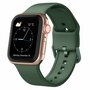 Weiches Silikonarmband mit Schnallenverschluss - Tannengr&uuml;n - Geeignet f&uuml;r Apple Watch 38mm / 40mm / 41mm