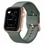 Weiches Silikonarmband mit Schnallenverschluss - Olivgr&uuml;n - Geeignet f&uuml;r Apple Watch 38mm / 40mm / 41mm