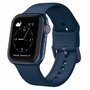 Weiches Silikonarmband mit Schnallenverschluss - Dunkelblau - Geeignet f&uuml;r Apple Watch 38mm / 40mm / 41mm