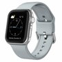 Weiches Silikonarmband mit Schnallenverschluss - Grau - Geeignet f&uuml;r Apple Watch 38mm / 40mm / 41mm