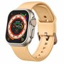 Weiches Silikonarmband mit Schnallenverschluss - Dunkelgelb - Geeignet f&uuml;r Apple Watch 38mm / 40mm / 41mm