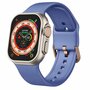 Weiches Silikonarmband mit Schnallenverschluss - Blau-violett - Geeignet f&uuml;r Apple Watch 38mm / 40mm / 41mm