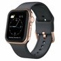 Weiches Silikonarmband mit Schnallenverschluss - Dunkelgrau - Geeignet f&uuml;r Apple Watch 38mm / 40mm / 41mm