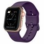 Weiches Silikonarmband mit Schnallenverschluss - Dunkelviolett - Geeignet f&uuml;r Apple Watch 38mm / 40mm / 41mm