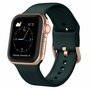 Weiches Silikonarmband mit Schnallenverschluss - Dunkelgr&uuml;n - Geeignet f&uuml;r Apple Watch 38mm / 40mm / 41mm