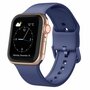 Weiches Silikonarmband mit Schnallenverschluss - Indigo - Geeignet f&uuml;r Apple Watch 38mm / 40mm / 41mm